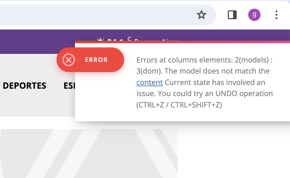 Aqui esta el error
