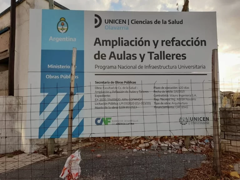 Kicillof reactiva una obra clave en la Facultad de Salud de Olavarría