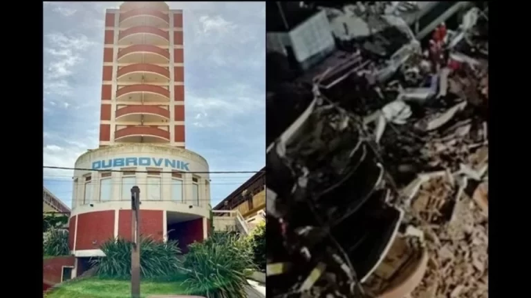 Se derrumbó un hotel de 10 pisos en Villa Gesell y hay personas atrapadas