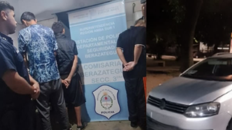 Detenidos por los vidrios del auto