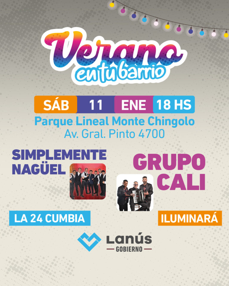 Lanús se llena de música con un festival gratuito el 11 de enero en Monte Chingolo
