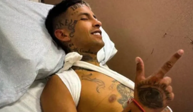 Con la compañía de Wanda, L-Gante fue operado por su clavícula