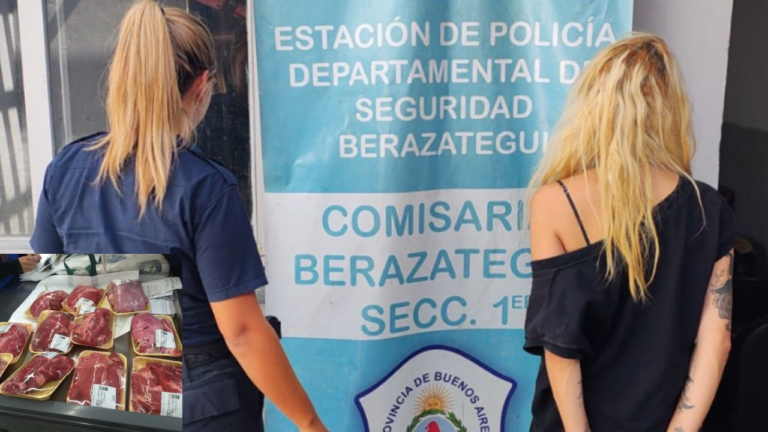 La detuvieron con el asado encima