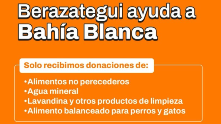 Berazategui ayuda a Bahía Blanca